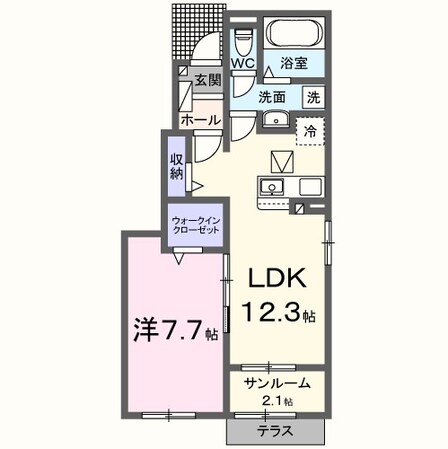 クレールB（知多市）の物件間取画像